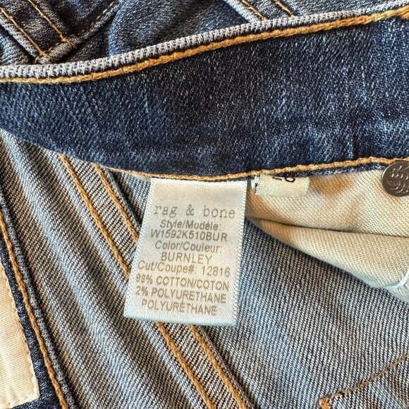 rag & bone JEAN Jeans Womens 26 Blue Skinny Distressed Ripped Knee - Picture 8 of 8